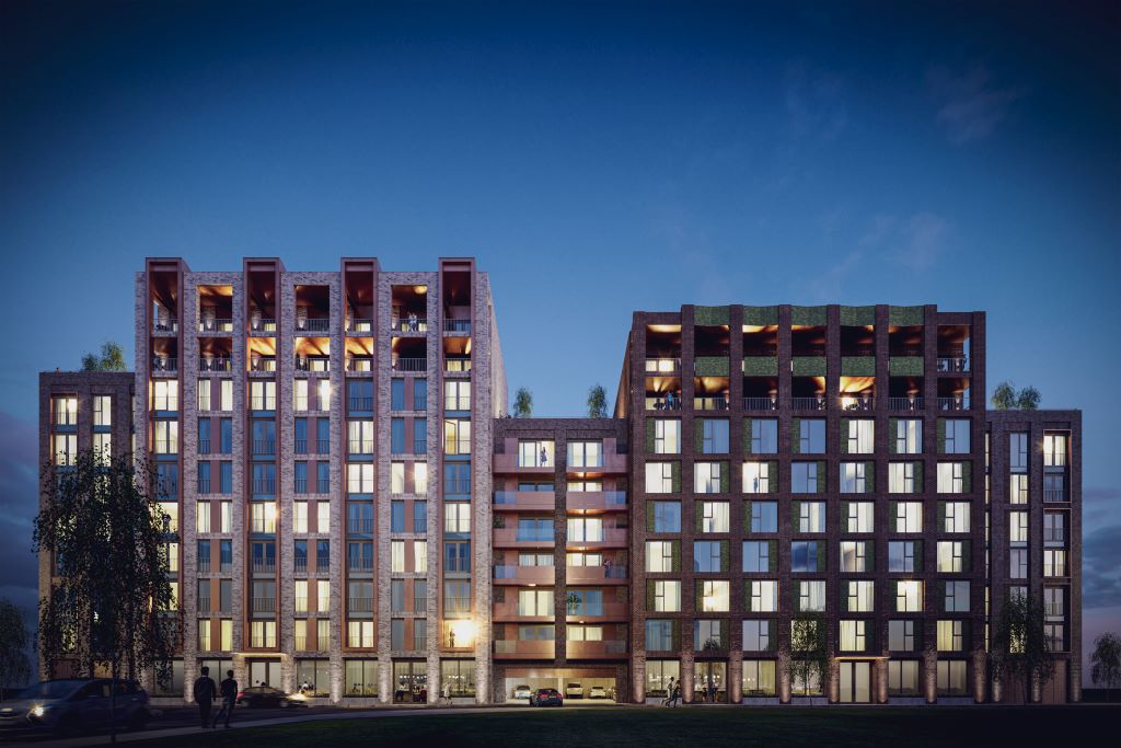 Scholars Court at dusk CGI Sourced Development Group p This Generation