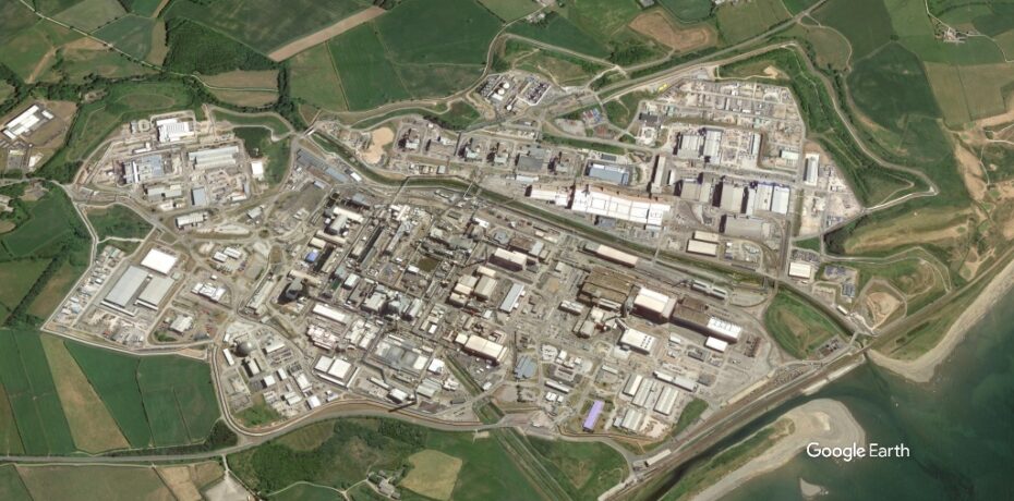 Sellafield, Sellafield, p Google Earth snapshot