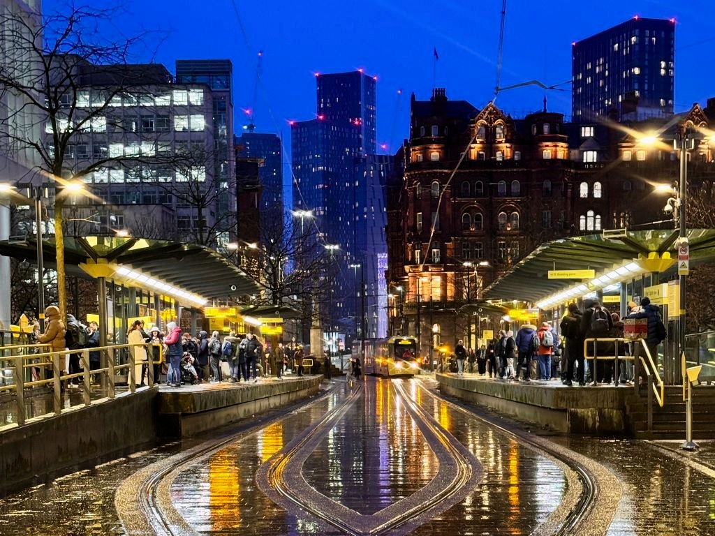 St Peters Square Metrolink tram stop, TfGM, c PNW