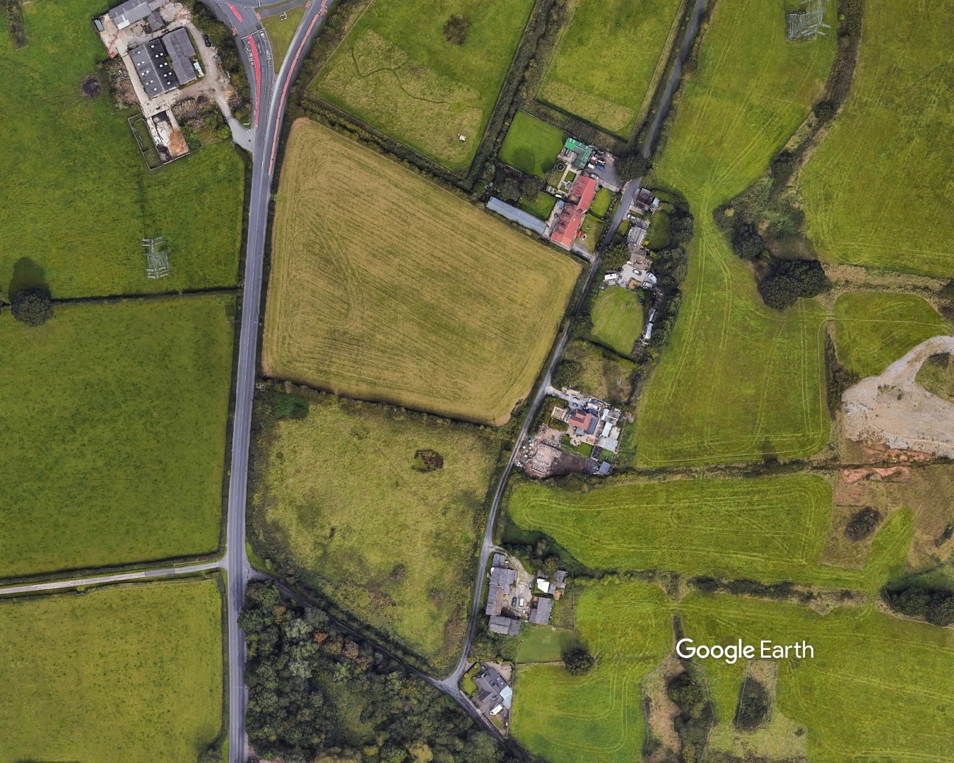 Stanifield Lane, Rowland Homes, c Google Earth