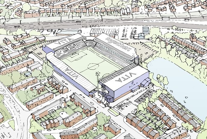 Stockport County Edgeley Park stadium illustration