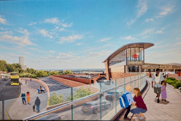 Stockport station, Edgeley entrance CGI, p Stockport Council Stockport station, Edgeley entrance CGI, p Stockport Council