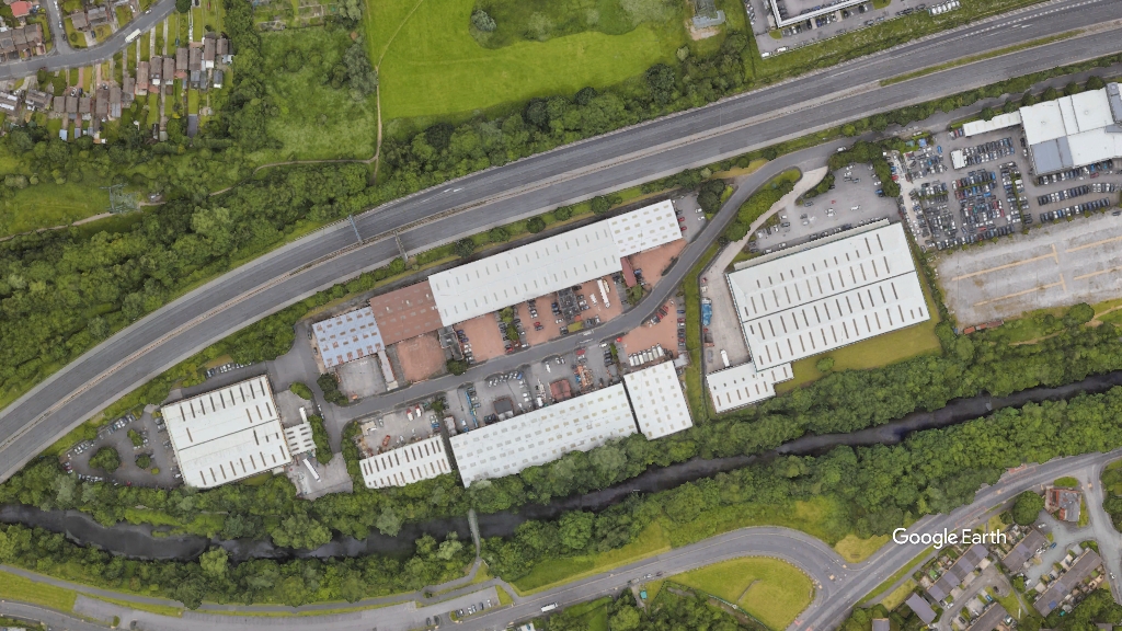 Stockport Trading Estate, CBRE IM, c Google Earth snapshot