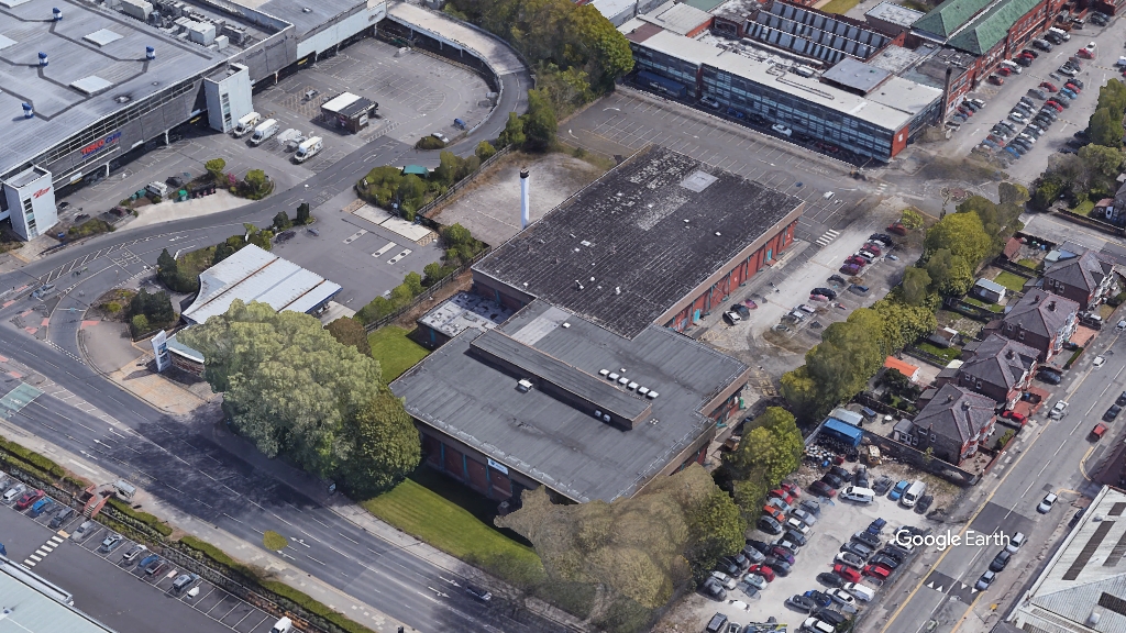 Stretford Leisure centre Trafford p.Google Earth snapshot