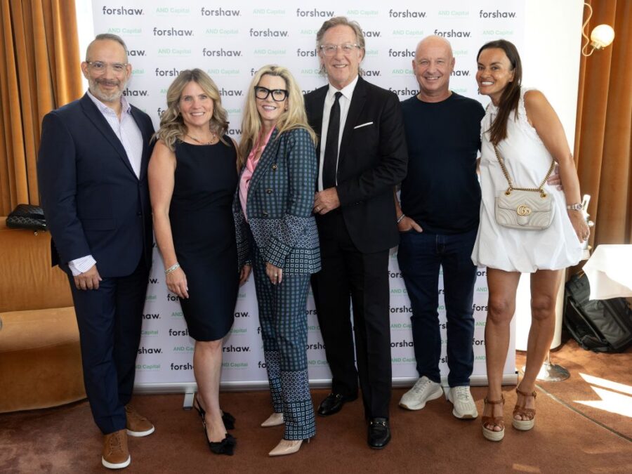Teruel Carrasco, Lisa Carrasco, Jennifer Sethre, Loren Brink of AND Capital Ventures with Lyndon Forshaw and Lisa Forshaw of Forshaw Land & Property Group, c Dominic Holden
