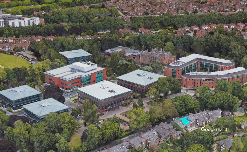 Towers Didsbury aerial c GoogleEarth