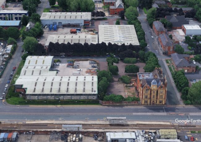 Trafford Park Hotel, Food & Tipple, c Google Earth snapshot