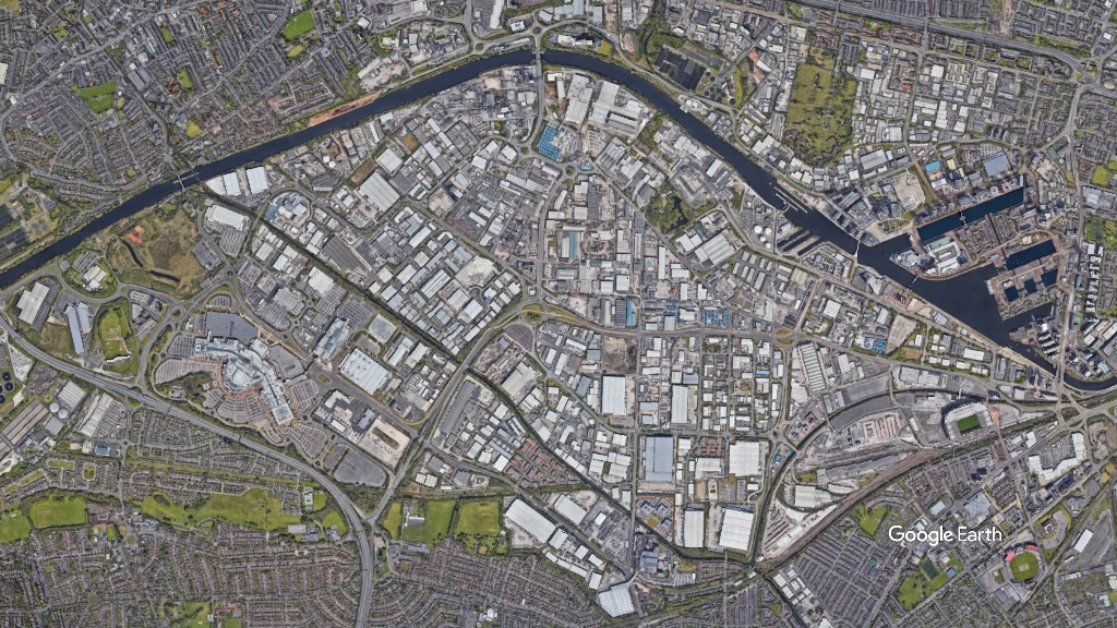 Trafford Park Trafford p.Google Earth snapshot