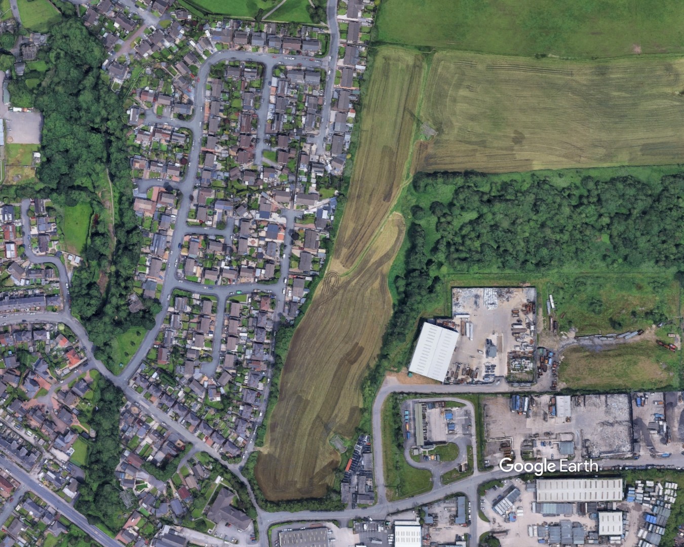 Tydlesley Road, Bellway Homes, c Google Earth