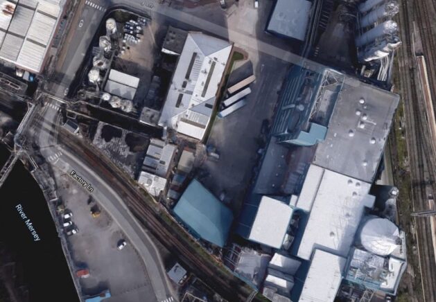 Unilever Warrington Factory Site. Aerial From Google.