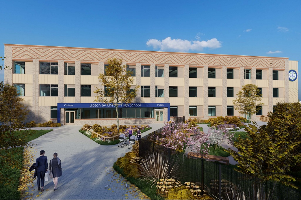 Upton by Chester High School, Department for Education, planning