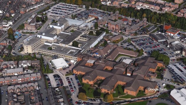 Warrington Hospital, P.Google Earth 0