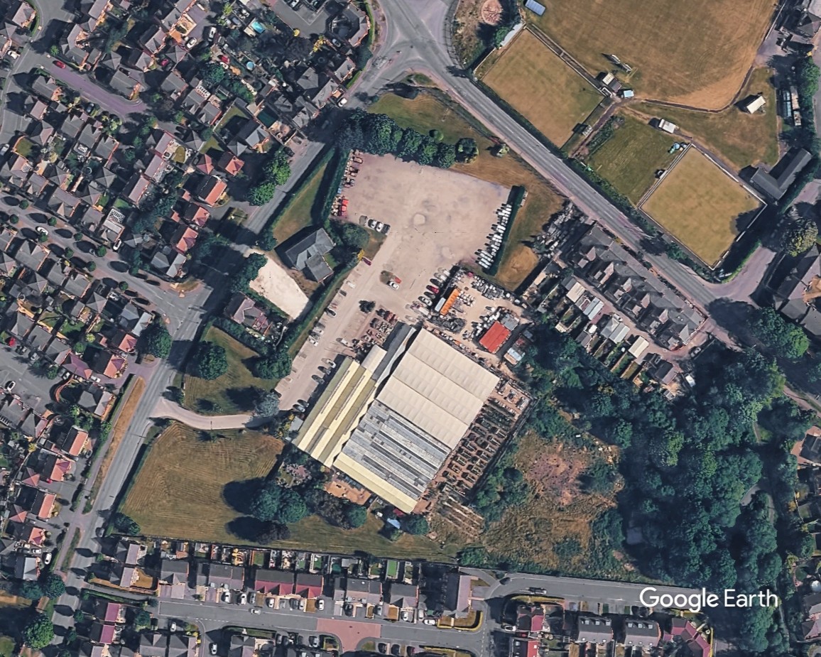Weaver Vale, Klyondyke Garden Centres, c Google Earth