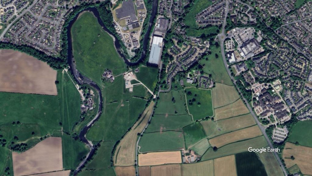 West of Burton Road, Story Homes, c Google Earth snapshot