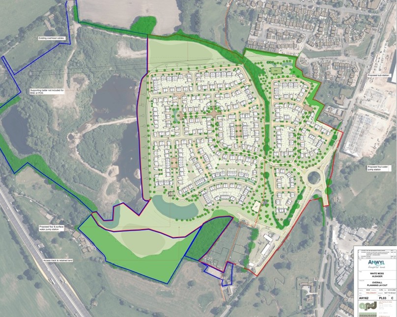 White Moss Quarry siteplan, Alsager, Anwyl, p Active PR