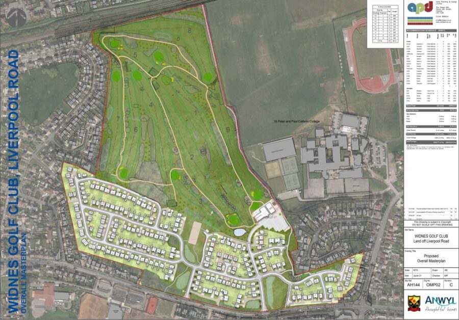 Widnes Golf Club Master Plan, Anwyl Homes Lancashire, Via Active PR
