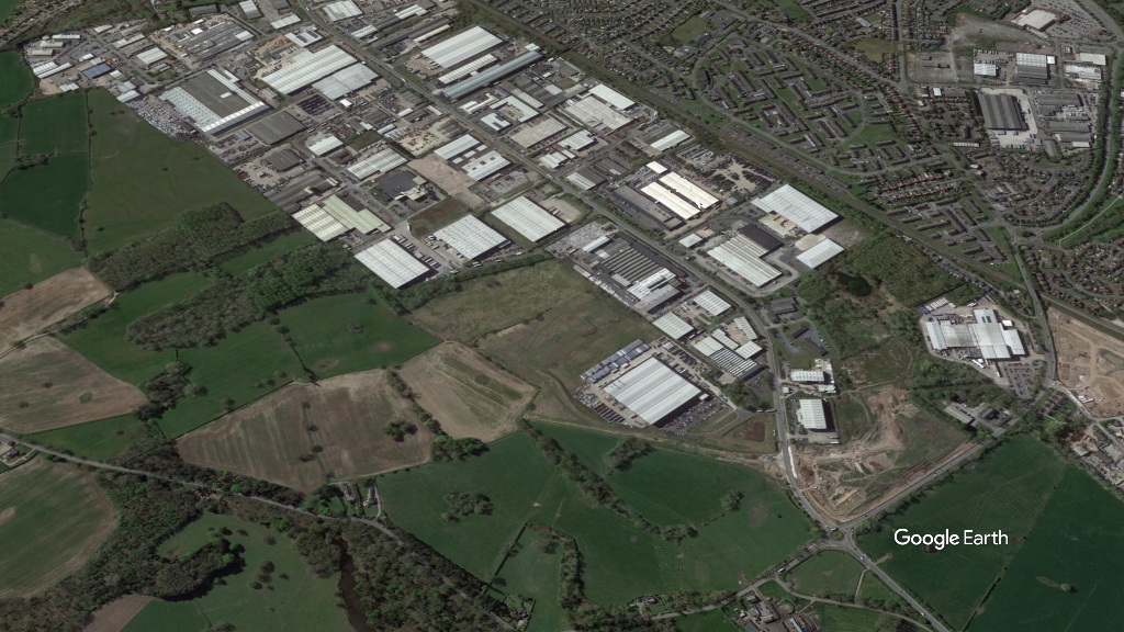 Winsford Industrial Estate expansion DM France Hayhurst Charitable Trust p.Google earth