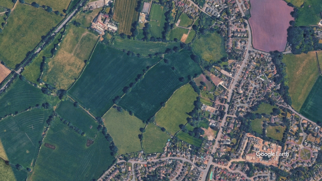 Winterley, Seddon Homes, c Google Earth snapshot