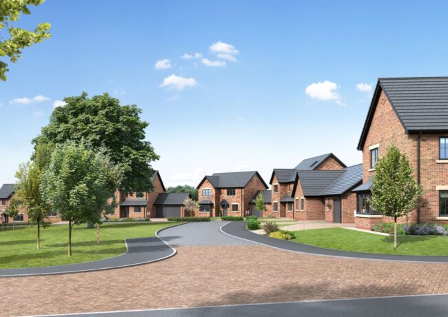 Woodlands development CGI Genesis Homes p West