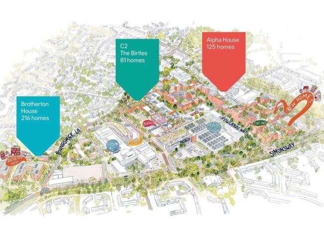 Wythenshawe Civic resi trio, Muse, p via FontComms