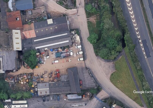 An aerial view of Caldwell's Stoke on Trent HQ