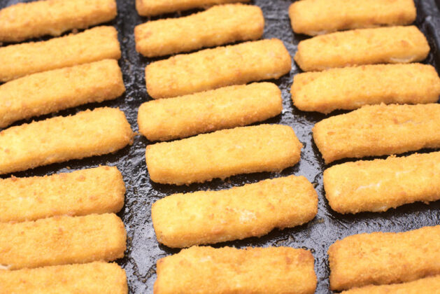 Tray Filled With Baked Fishfingers