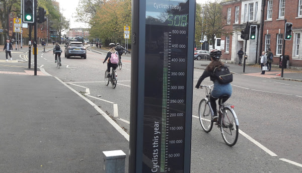 Cyclists Passing Counter