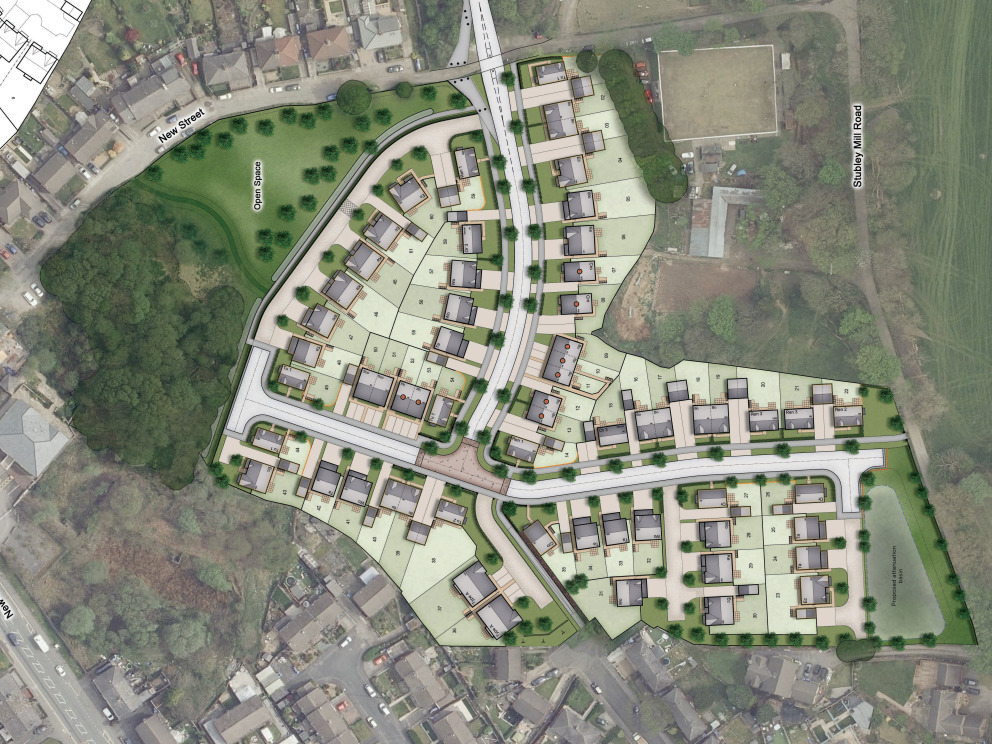 land off new street site plan, russell homes, c MPSL Planning Design