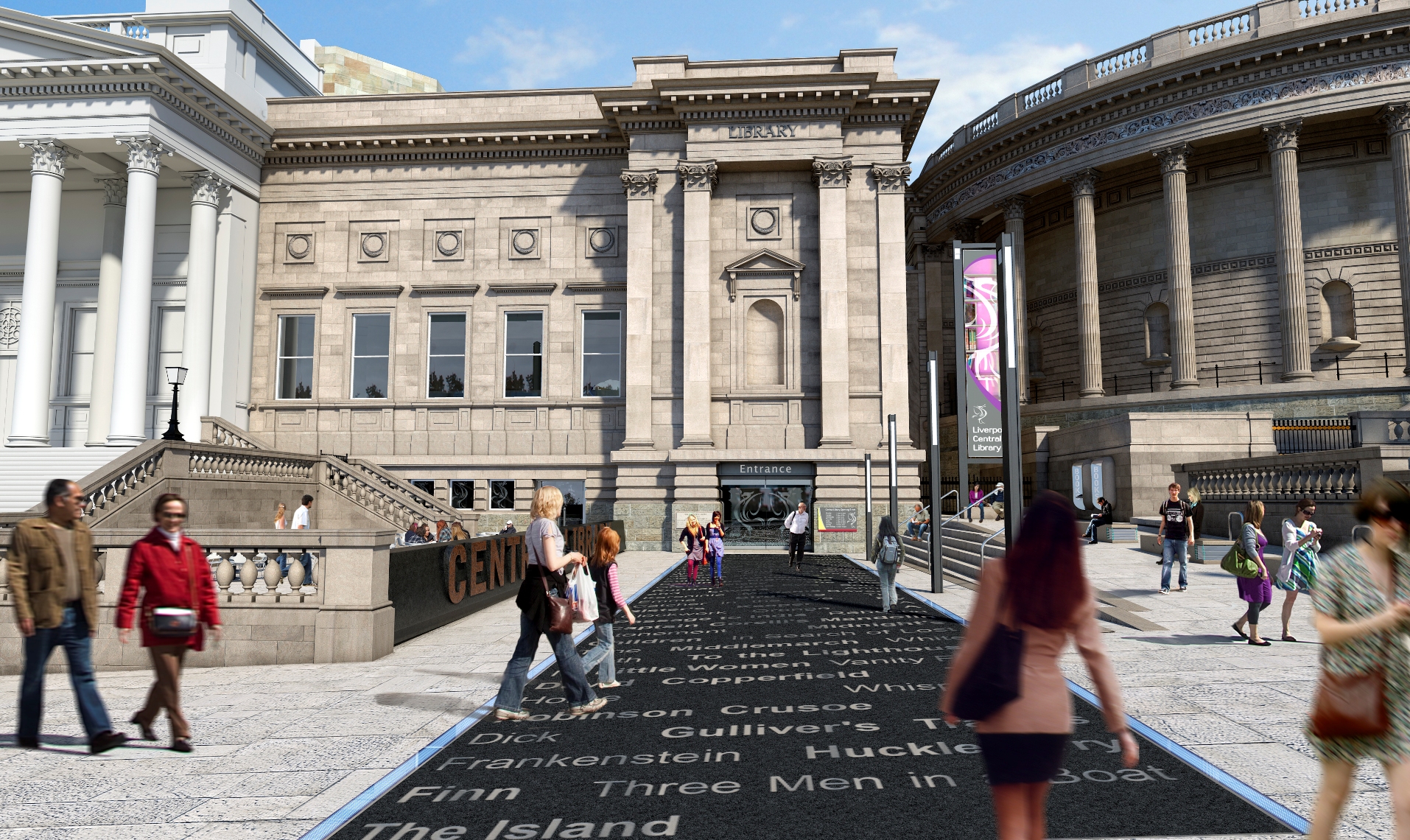 Liverpool Central Library - Entrance Forecourt