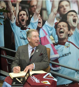 Prince Charles during his visit to Burnley