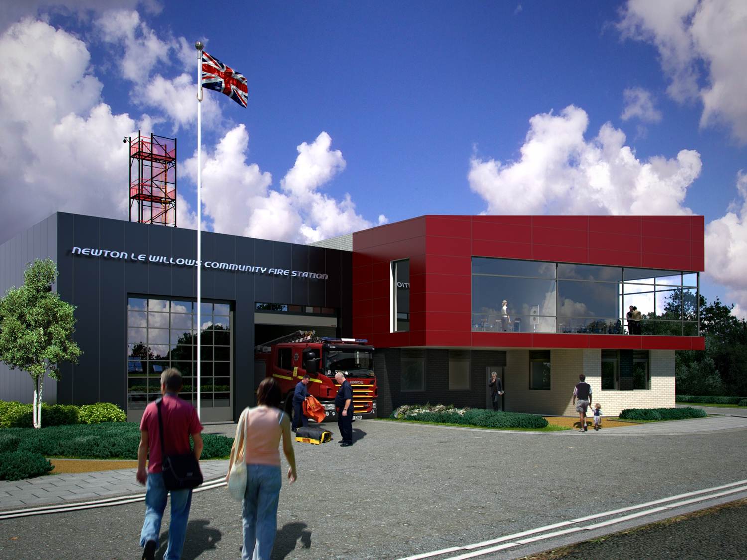Newton Le Willows community fire station