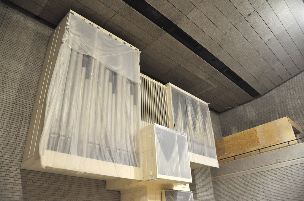 The Hradetsky Four Manual Organ was has been protected throughout construction