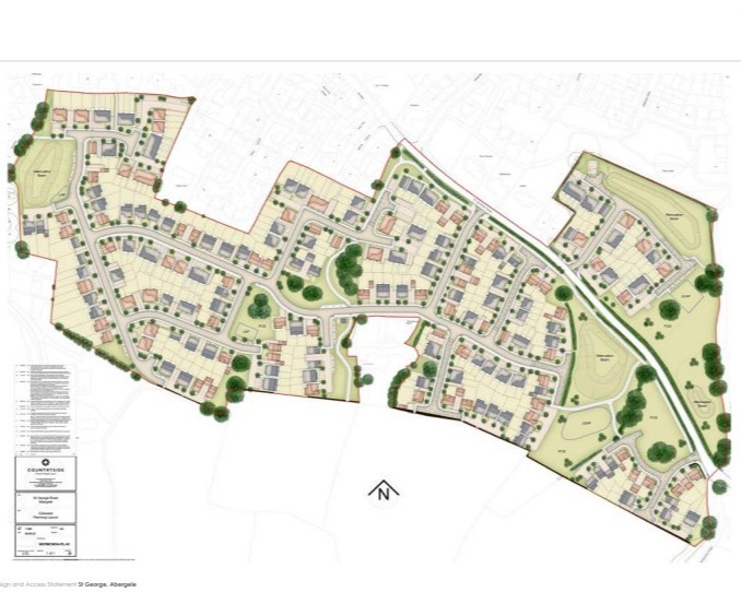 st Georges Conwy, Countryside Partnerships, p via plannign documents